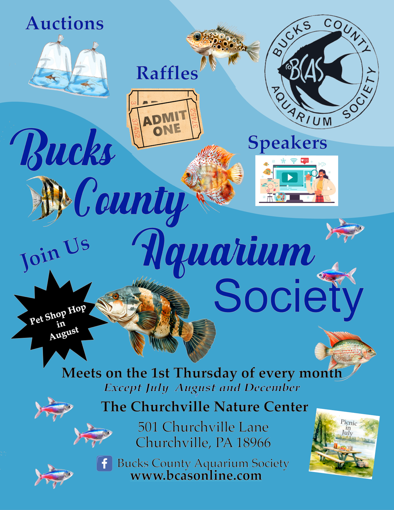 Join BCAS Bucks County Aquarium Society
